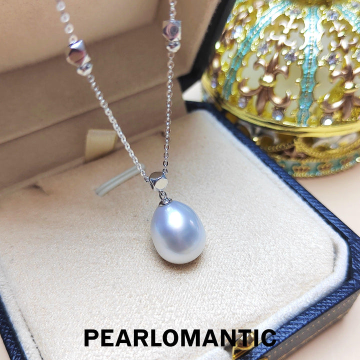 [Designer's Choice] Australian White Pearl Baroque 11*13mm Silver Overton