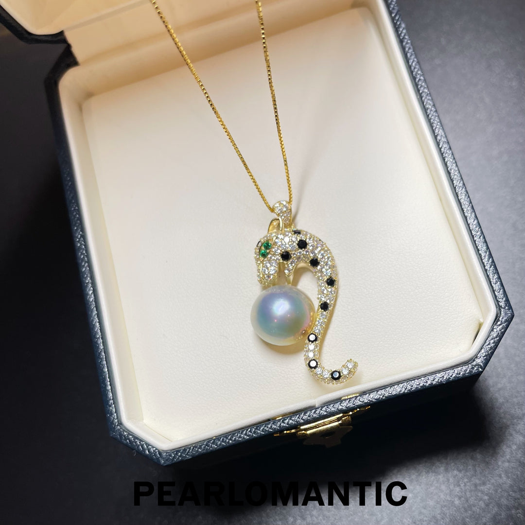 [Designer's Choice] Mabe Pearl 14mm Colorful Overtone Pendant w/ S925 Silver