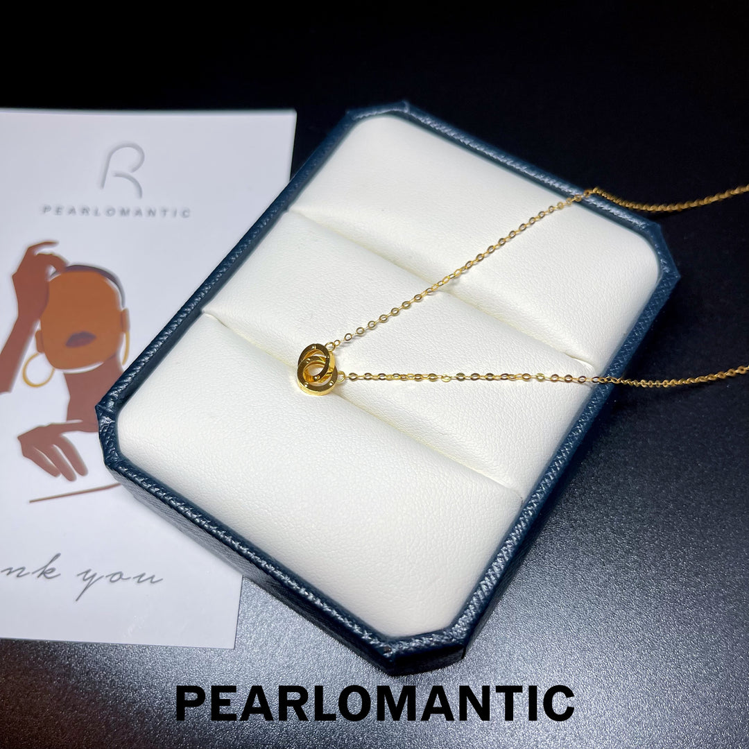 [Fine Jewelry] Interlocking Design Necklace w/ 18k Gold