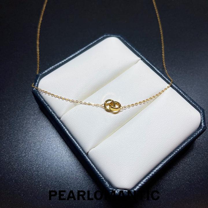 [Fine Jewelry] Interlocking Design Necklace w/ 18k Gold