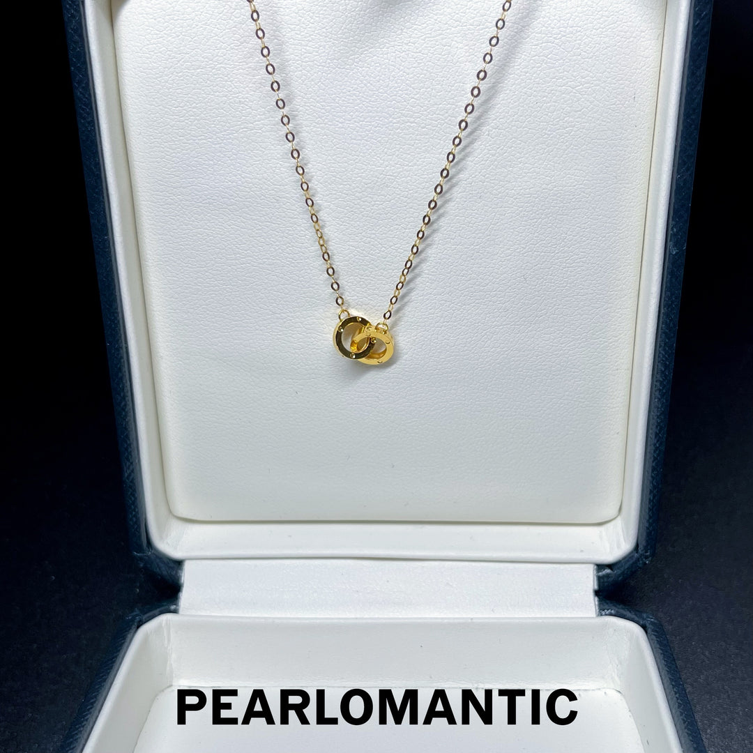 [Fine Jewelry] Interlocking Design Necklace w/ 18k Gold