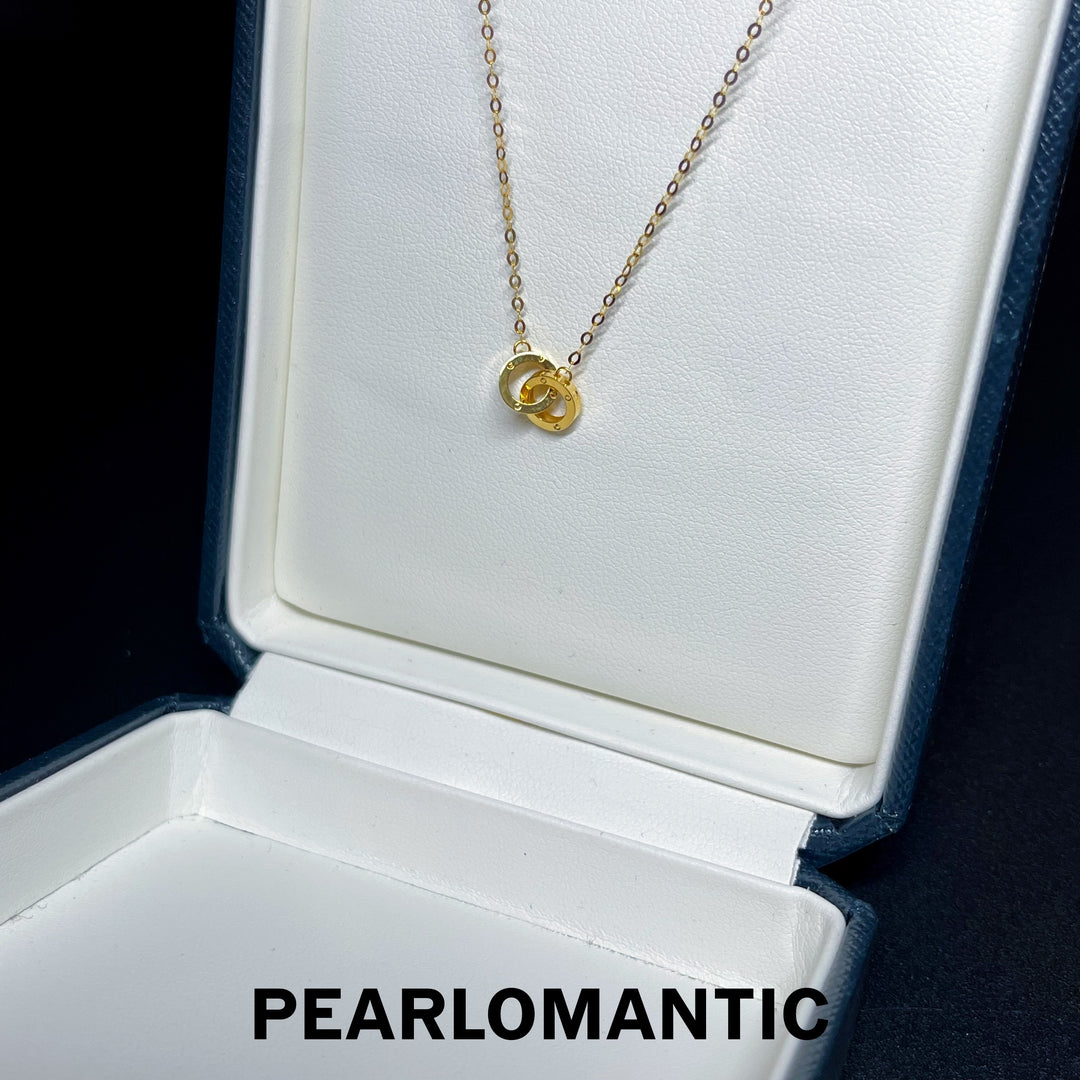 [Fine Jewelry] Interlocking Design Necklace w/ 18k Gold