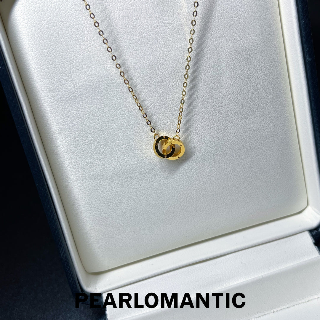 [Fine Jewelry] Interlocking Design Necklace w/ 18k Gold