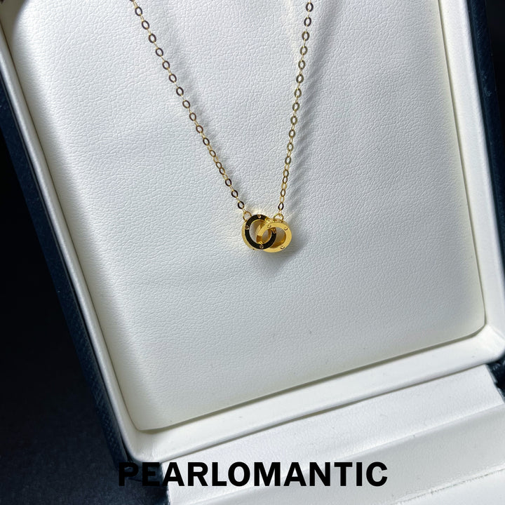 [Fine Jewelry] Interlocking Design Necklace w/ 18k Gold