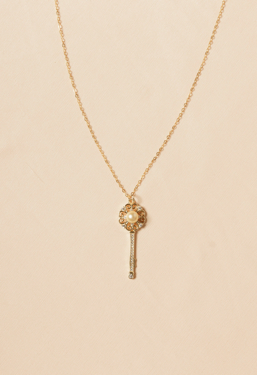 【Everyday Essentials】Golden Key Japanese Akoya Gold Pearl Pendant