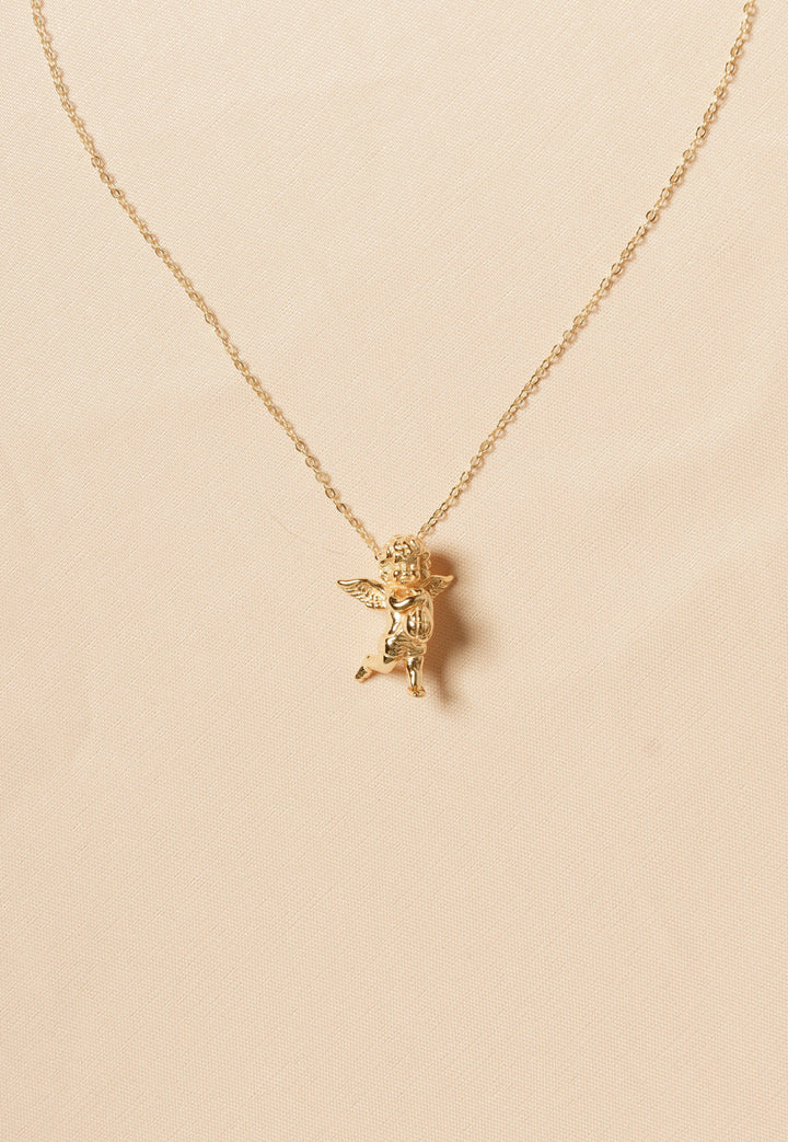 【Everyday Essentials】2 in 1 Lil Angel Freshwater Pearl Pendant with Adjustable Length Chain
