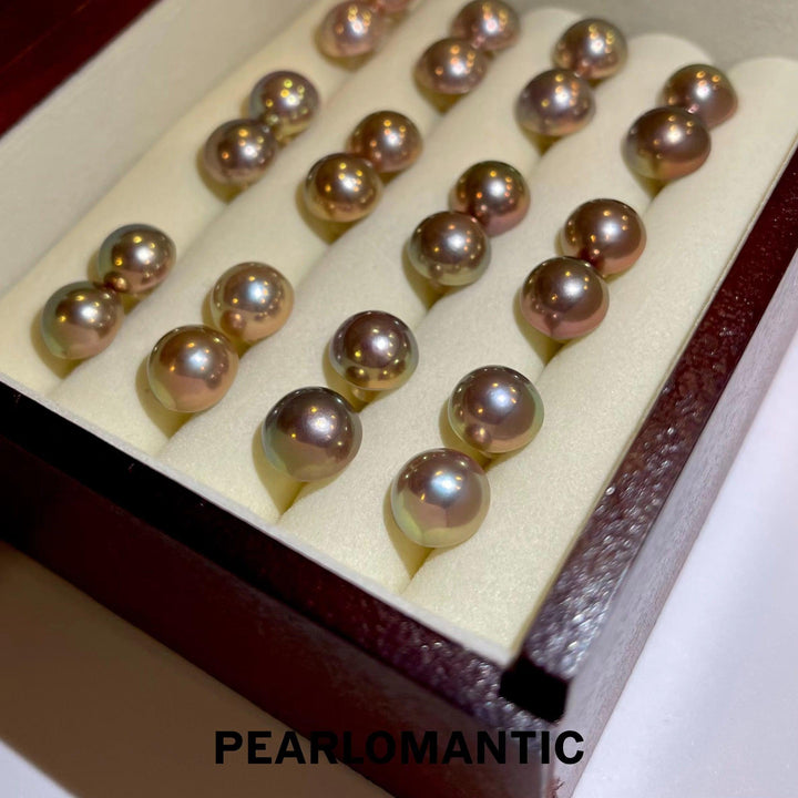 [Designer’s Choice] Rare Mabe Pearl 18k Earring Stud Rare Body Color w/ Rare Overtone