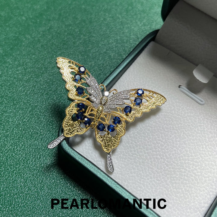 [Designer's Choice] Butterfly Design S925 Brooch w/ Sapphire